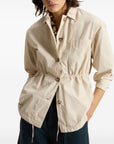 Woolrich Woolrich Garment-Dyed Pure Cotton Overshirt beige
