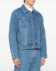 Marine Serre Marine Serre crescent moon-print denim jacket