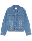 Marine Serre Marine Serre crescent moon-print denim jacket