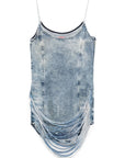 Diesel Diesel Tencel denim mini dress with fringes