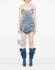 Diesel Diesel Tencel denim mini dress with fringes