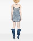 Diesel Diesel Tencel denim mini dress with fringes
