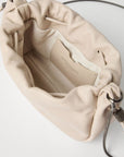 Brunello Cucinelli Brunello Cucinelli Bucket Mellow mini bag in Soft leather with Precious Chain