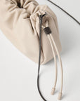 Brunello Cucinelli Brunello Cucinelli Bucket Mellow mini bag in Soft leather with Precious Chain