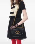 Valentino Valentino crepe couture short dress with bows