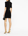 Balmain Balmain short knitted dress with golden buttons