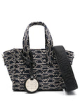 Emporio Armani Emporio Armani Small tote bag in all-over monogram jacquard canvas