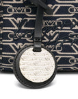 Emporio Armani Emporio Armani Small tote bag in all-over monogram jacquard canvas