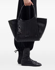 Emporio Armani Emporio Armani Shopper made of braided material with logo pendant