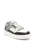 Emporio Armani Emporio Armani Leather and mesh sneakers with contrasting details