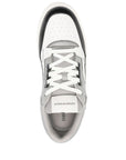 Emporio Armani Emporio Armani Leather and mesh sneakers with contrasting details