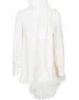 Valentino Valentino Silk top with feathers