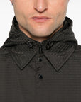 Emporio Armani Emporio Armani Blouson with internal nylon bib jacquard all-over lettering