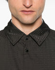 Emporio Armani Emporio Armani Blouson with internal nylon bib jacquard all-over lettering