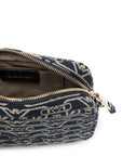 Emporio Armani Emporio Armani Jacquard canvas camera case with all-over monogram and chain shoulder strap