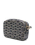 Emporio Armani Emporio Armani Jacquard canvas camera case with all-over monogram and chain shoulder strap