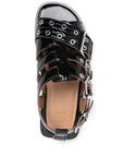 Ganni Ganni eyelet-detailing sandals