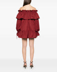 Saint Laurent Saint Laurent ruffled cotton mini dress