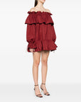 Saint Laurent Saint Laurent ruffled cotton mini dress