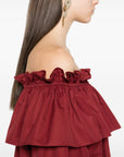 Saint Laurent Saint Laurent ruffled cotton mini dress