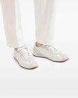 Brunello Cucinelli Brunello Cucinelli Suede and calfskin runners with monili