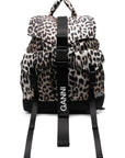 Ganni Ganni leopard print backpack