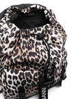 Ganni Ganni leopard print backpack