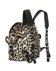 Ganni Ganni Leopard Small Nylon Bucky Backpack