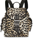 Ganni Ganni Leopard Small Nylon Bucky Backpack