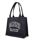 Ganni Ganni Organic cotton large tote bag