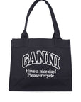 Ganni Ganni Organic cotton large tote bag