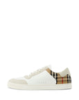 Burberry Burberry Leather, suede and check sneakers
