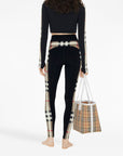 Burberry Burberry Stretch jersey leggings with Check finishes