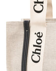 Chloè Chloè Chloé Woody canvas medium tote bag