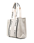 Chloè Chloè Chloé Woody canvas medium tote bag