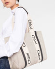 Chloè Chloè Chloé Woody canvas medium tote bag