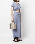 Chloè Chloè Chloé Woody mini linen tote bag