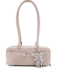 Self-Portrait Self-Portrait suede baguette shoulder bag