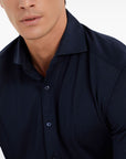 Brunello Cucinelli Brunello Cucinelli Spread-collar cotton shirt