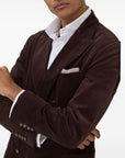 Brunello Cucinelli Brunello Cucinelli Comfort cotton and cashmere corduroy one-and-a-half breasted deconstructed blazer with patch pockets and metal buttons