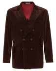 Brunello Cucinelli Brunello Cucinelli Comfort cotton and cashmere corduroy one-and-a-half breasted deconstructed blazer with patch pockets and metal buttons