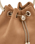 Jimmy Choo Jimmy Choo Toffee Suede Bag With Pearl Closure