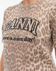 Ganni Ganni Logo wool t-shirt