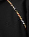 Burberry Burberry Cotton blend zip-up hoodie with check trim