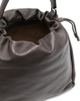 Brunello Cucinelli Brunello Cucinelli Mellow small bucket bag in soft leather with monili
