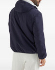 Brunello Cucinelli Brunello Cucinelli Bonded nylon hooded vest with Thermore padding and logo