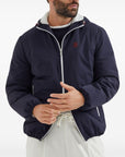 Brunello Cucinelli Brunello Cucinelli Bonded nylon hooded vest with Thermore padding and logo