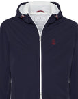 Brunello Cucinelli Brunello Cucinelli Bonded nylon hooded vest with Thermore padding and logo