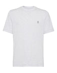 Brunello Cucinelli Brunello Cucinelli Cotton jersey crew neck T-shirt with logo and faux-layering