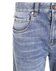 Brunello Cucinelli Brunello Cucinelli Jeans With Logo Patch On The Rear And Faded Effect